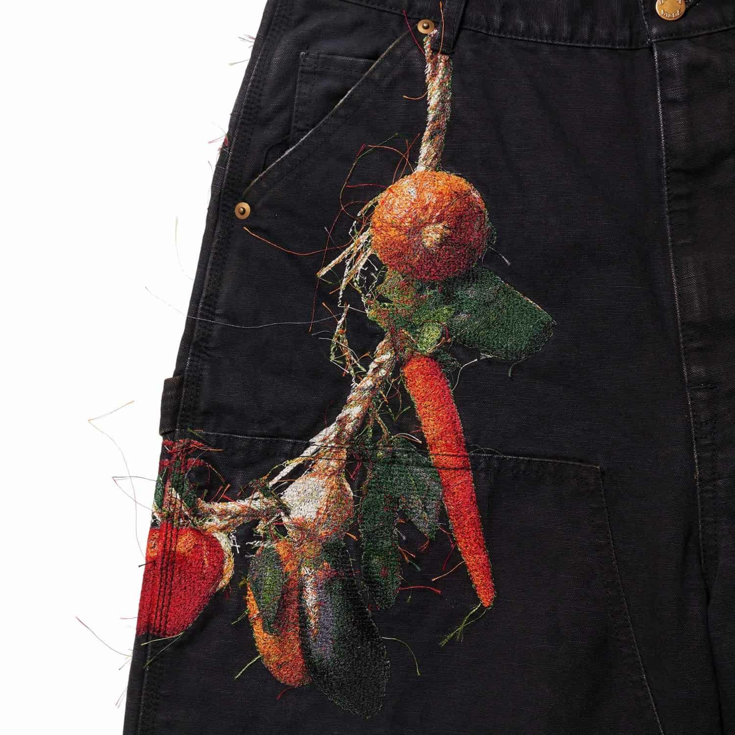 1点限り】doublet（ダブレット）｜VEGETABLE EMBROIDERY CUT-OFF PANTS