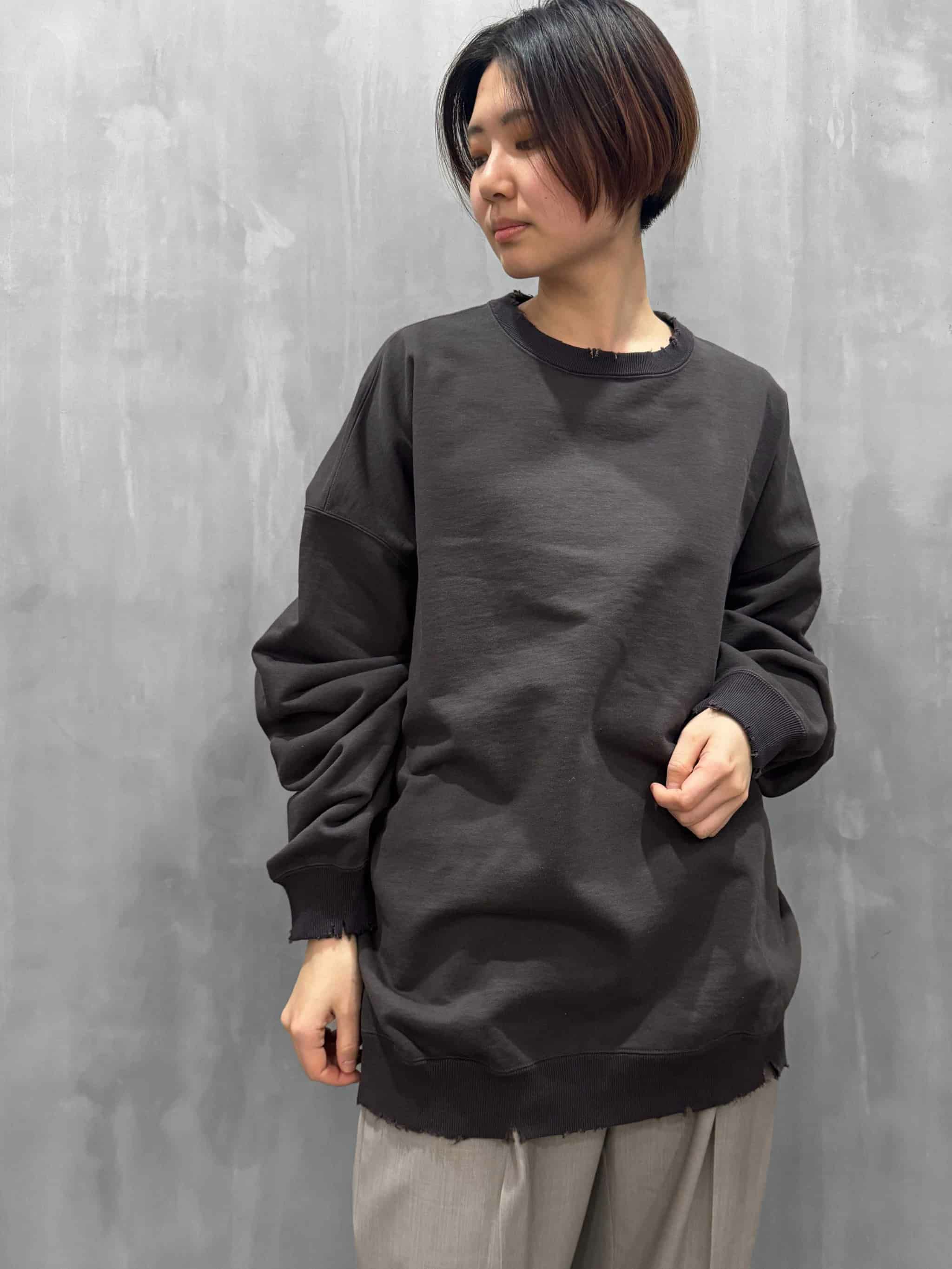 ASTRAET（アストラット）｜裏毛クルーネックダメージスウェット｜5412